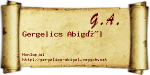 Gergelics Abigél névjegykártya